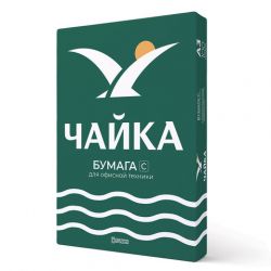 Бумага офисная БОЛЬШОГО ФОРМАТА (297х420), А3, 80 г/м2, 500 л., марка С, ЧАЙКА, Россия, 143% (CIE)