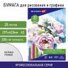 Бумага для рисования и графики в папке БОЛЬШАЯ А3, 20 л., 200 г/м2, ВАТМАН ГОЗНАК, BRAUBERG ART CLASSIC, 114491