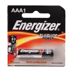 Батарейка ENERGIZER Alkaline Power, AAA (LR03, 24А), алкалиновая, мизинчиковая, 1 шт., в блистере (отрывной блок), Е300140400