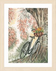 PN-0171414 Набор для вышивания LANARTE "Bike & flower basket"