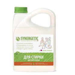 Средство для стирки жидкое автомат 2,75 л SYNERGETIC, для всех видов тканей, гипоаллергенное, ЭКО, 109275