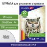 Бумага для рисования и графики в папке А4, 20 л., 200 г/м2, ВАТМАН ГОЗНАК, BRAUBERG ART CLASSIC, 114492